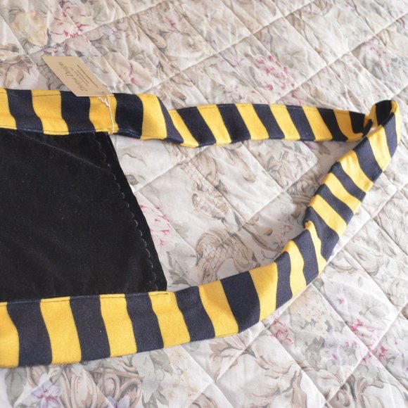 Handmade Cross-body Tote Yellow-Black Bee Pattern 13.5 x 8' - Picture 5 of 8